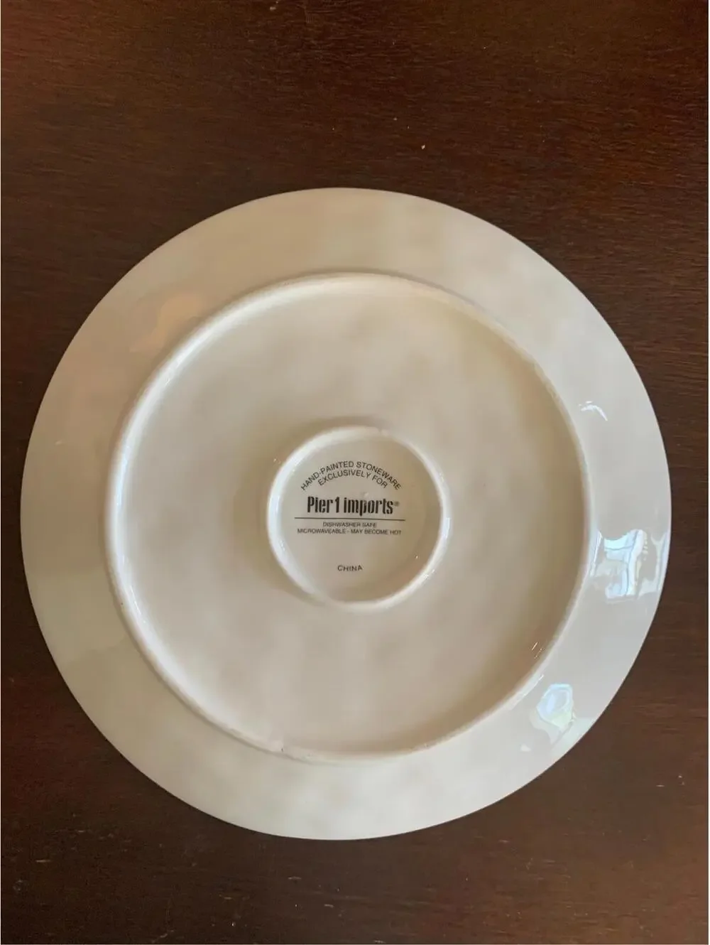Pier 1 Hand Painted Duck Stoneware Plate - Retired